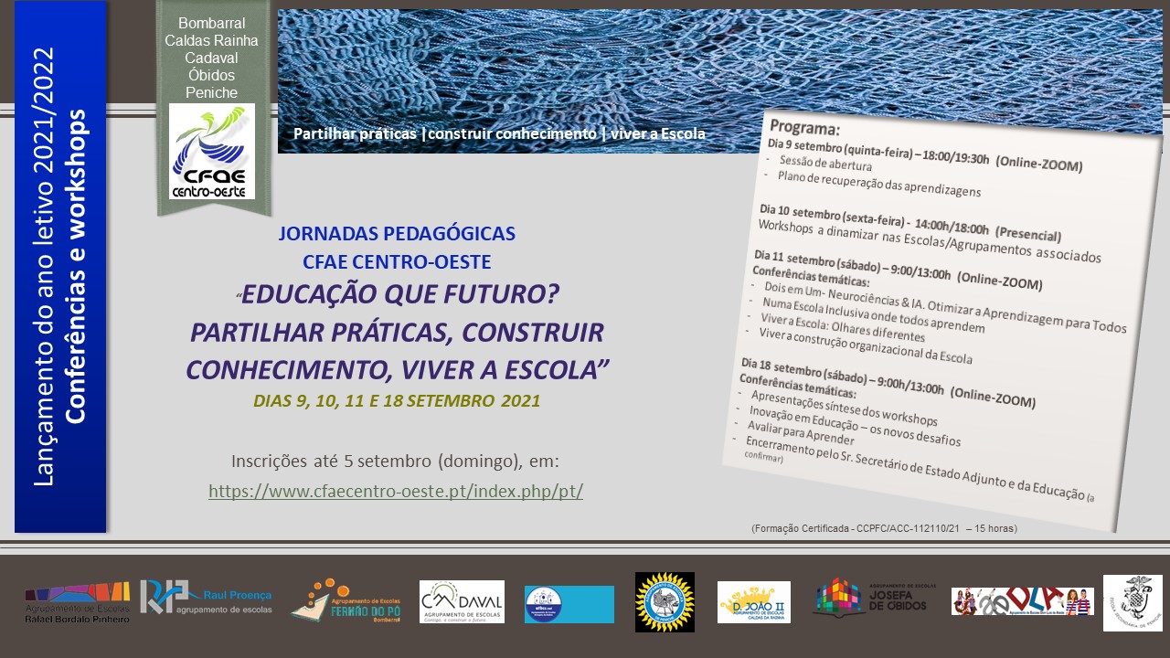 Materiais apresentados na ação de formação 18NF2021 - EDUCAÇÃO QUE FUTURO? PARTILHAR PRÁTICAS, CONSTRUIR CONHECIMENTO, VIVER A ESCOLA