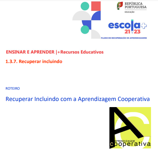 Recuperar incluindo com a Aprendizagem Cooperativa 