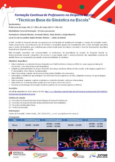 03NF2018 - Técnicas Base Da Ginástica Na Escola